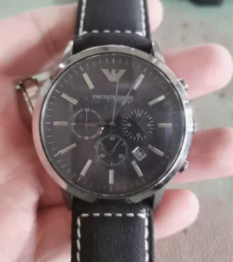 阿玛尼石英多功能手表。走时精准。各项功能都...