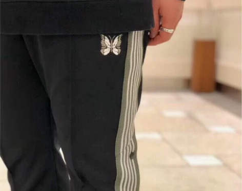 老夫子+NEEDLES+侧边排扣蝴蝶刺绣织...