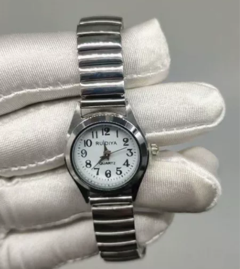 老年手表 女士数字表 防水 弹力表带 松紧...