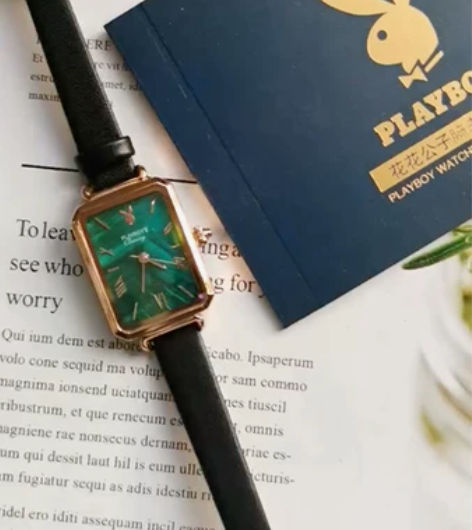 花花公子小绿表手表女士2021年新款夏季学...