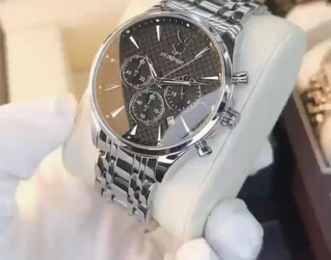 playboy品牌石英表商务多功能三眼计时...