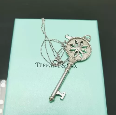 Tiffany太阳花项链,大号,中间有一颗...