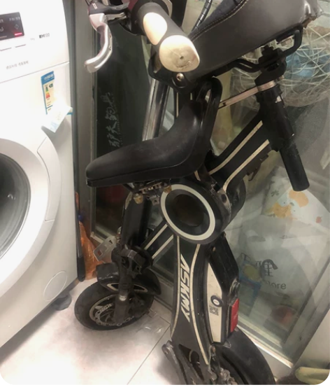 恩斯迈X1可折叠、亲子电动自行车，双人脚踏...