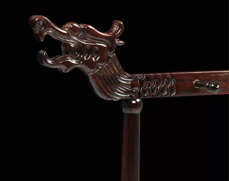 紫檀木龙头笔架 14针毛笔挂笔搁 文房四宝书