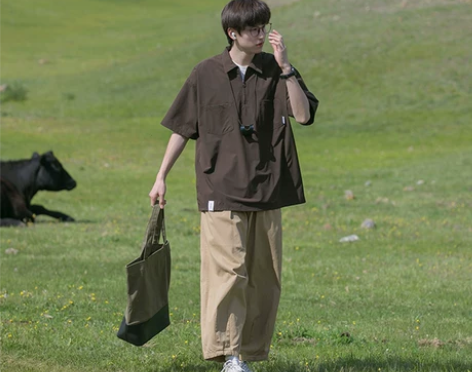 衬衫衬衣日系cityboy短袖男潮牌潮流衬...