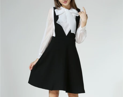 衬衫加背带裙连衣裙夏2016新款纯棉韩版学...