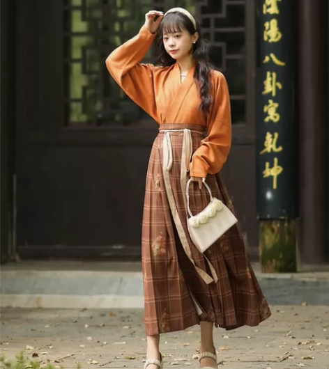 无衣饮羽【恰同学少年】汉服女马面裙秋冬明宋...