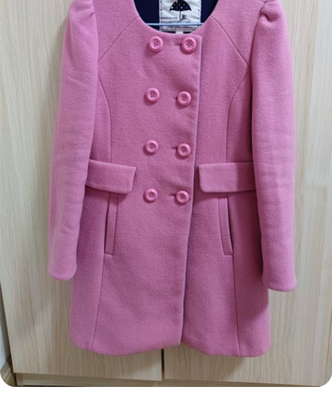 拉夏贝尔 毛呢大衣 九成新（155尺码）不...