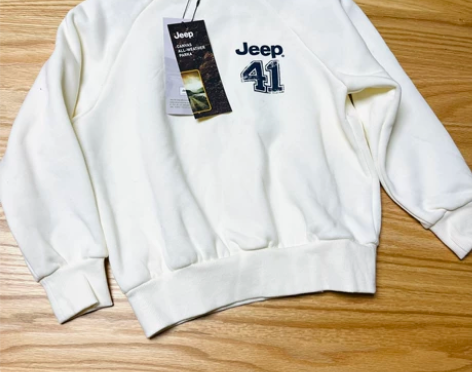 【保真】J普儿童加绒卫衣 乳白色120码、...