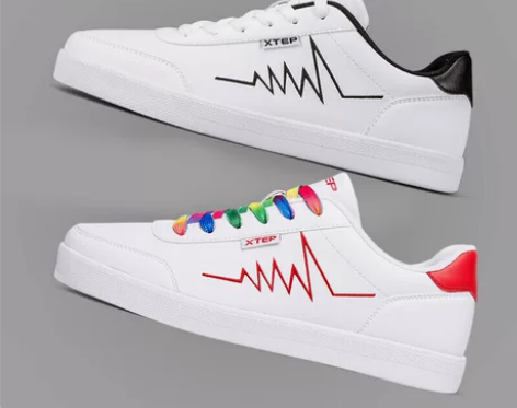 ?特步男鞋板鞋男休闲鞋夏季新款透气小白鞋子...