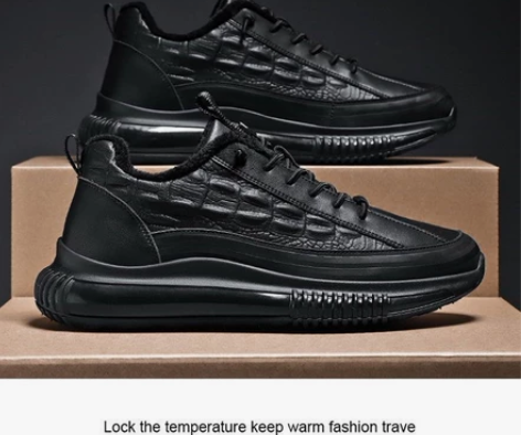 卡帝乐鳄鱼男鞋冬季休闲运动鞋韩版潮流男士百...