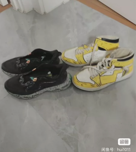 2双25元运动鞋休闲鞋跑步鞋网鞋41码 左...