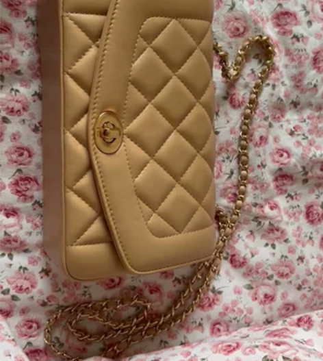 Je bébés进口小羊皮小香风菱格链条戴...