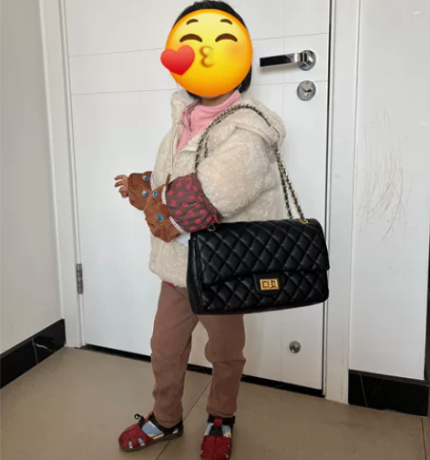 (帮挂只卖不换)黑色菱格包小羊皮链条包大包...