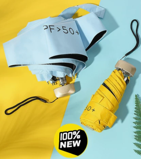 超轻五折晴雨伞折叠遮阳伞迷你口袋雨伞创意黑...