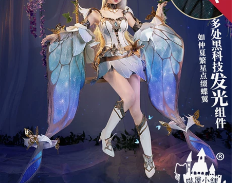 喵屋小铺王者荣耀cos服貂蝉仲夏夜之梦金色...