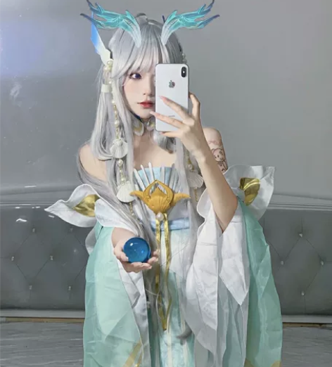 西施游龙清影cos服大全套 只在家试穿一次...