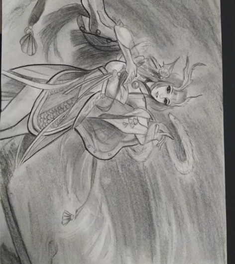 现货8开游龙清影素描手绘素描卡通 感兴趣的...