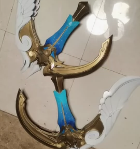虞姬云霓雀翎cos道具 上完色的成品   ...