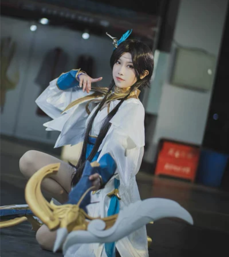 王者荣耀虞姬云霓雀翎cos世冠皮肤服装 衣...