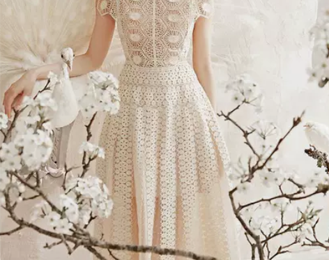 连衣裙水溶蕾丝澳洲夏季新款名媛气质设计师2...