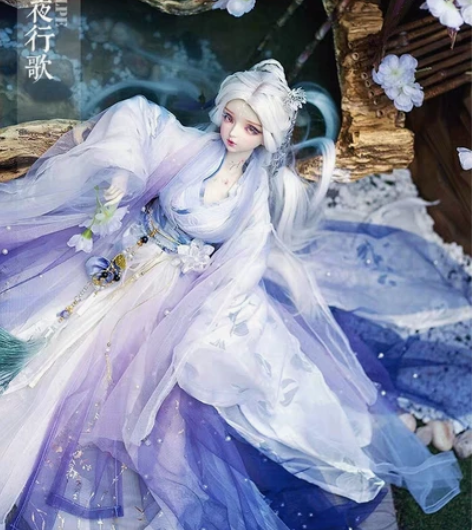 【出】月夜行歌【武陵仙君】 BJD古风娃衣...