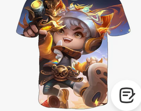 王者荣耀寅虎瑞焰鲁班七号衣服3D印花男女短...