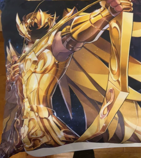 圣斗士30周年射手座抱枕，一直没舍得用，为...