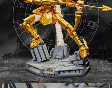 拼奇积木黄金圣斗士射手座拼装积木模型手办！...