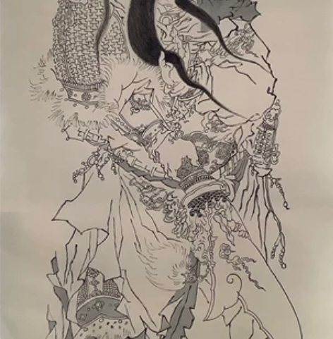 关公画像纯手绘武圣关羽关云长画像图装饰画人...