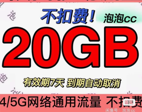 陕西移动流量 20GB(7天有效期的!) ...