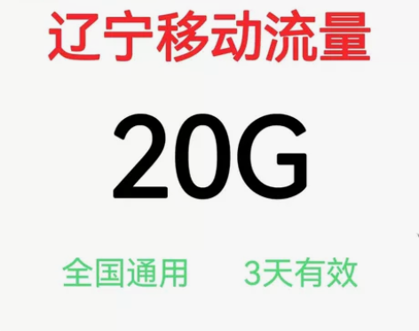  辽宁移动流量 20GB 3天有效  2/...