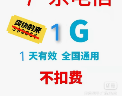最新广东电信   1G1天 流量包   ！...