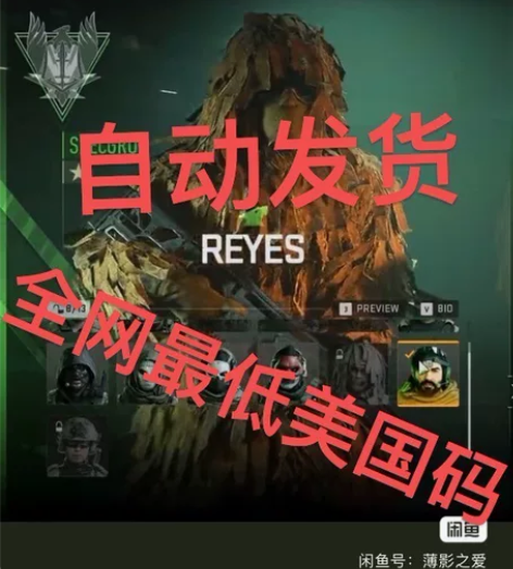 【自动发码】cod19使命召唤吉利服单码价...