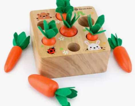 高丽宝贝实木儿童宝宝仿真拔萝卜玩具投球币大...