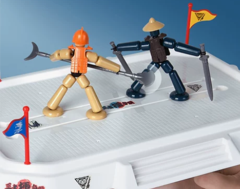 儿童玩具 儿童玩具小孩竹节人pk对战手工材...