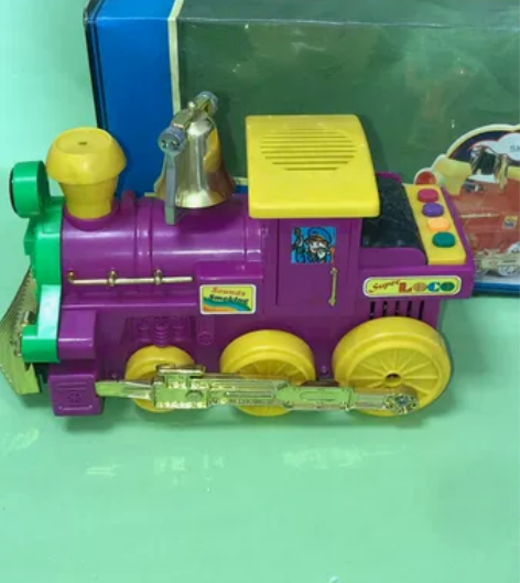 老款古董火车头玩具 全新，有音乐，能不能走...