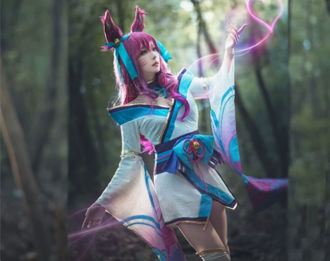 阿狸灵魂莲华 出租 s码衣服全套+假发+耳...