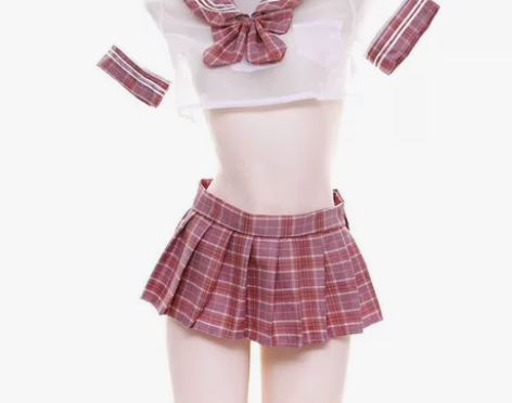 性感露脐蹦迪套装女夏季学生学院风jk制服朋...