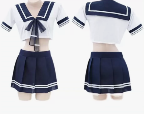 霏慕清纯学生水手服jk制服女套装性感辣妹c...