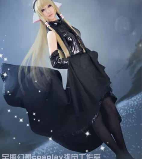 黑叽cos服 人形电脑天使心 芙蕾雅cos...