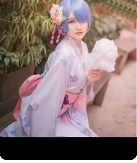 雷姆浴衣 衣服m+假发+手袋+鞋39码，二...