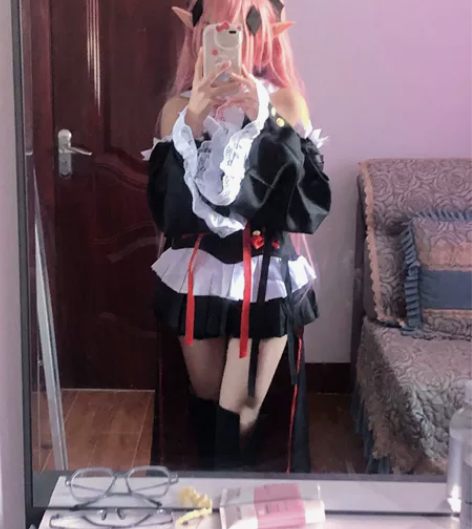 出克鲁鲁cos服 衣服全套耳朵80 衣服精...