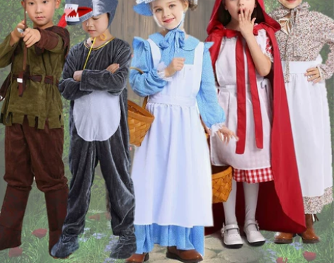 小红帽服装儿童大灰狼扮演服格林童话剧舞台演...