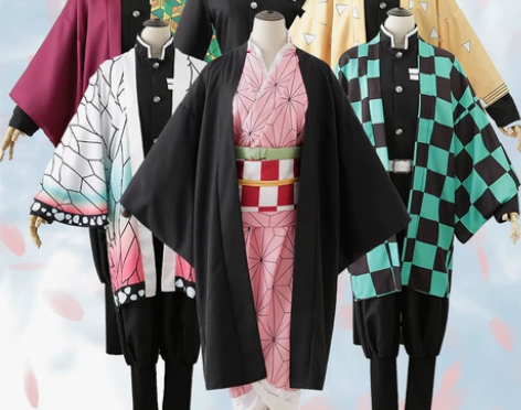 鬼灭之刃cos服 灶门弥豆子我妻善逸富冈义...