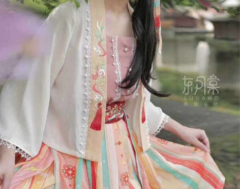 东月棠宋制汉元素汉服可甜可盐短裙子女夏套装...