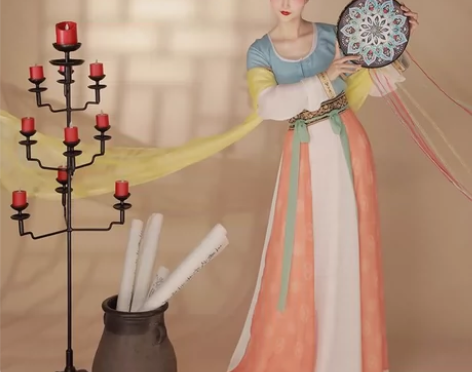 青穹原创汉服【徵】，唐制坦领三件套M码送披...