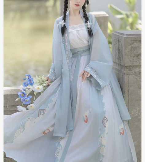 恋霜榴影汉服夏款女正品原创中国风夏季百褶裙...