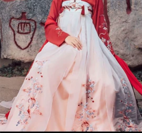 传统汉服女+汉服披肩 醉红妆锦鲤齐胸襦裙 ...