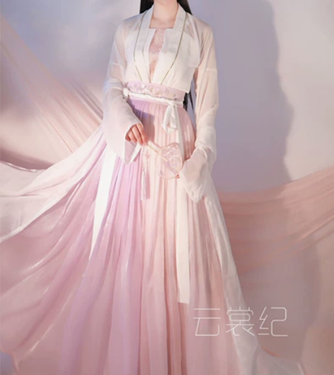 东月棠原创【春樱】汉服齐腰齐胸裙大袖衫宋制...